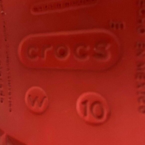 Crocs Crocband Size 10 Ballet Flats Slip On Comfort Shoes Casual Walking Red - Picture 10 of 10